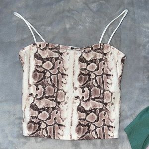 snakeskin crop top